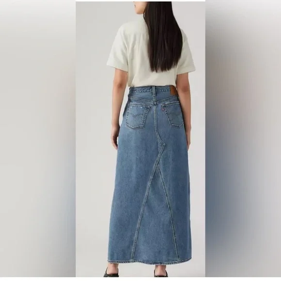Levi's Maxi Skirt size 24 jeans light blue - Picture 3 of 11